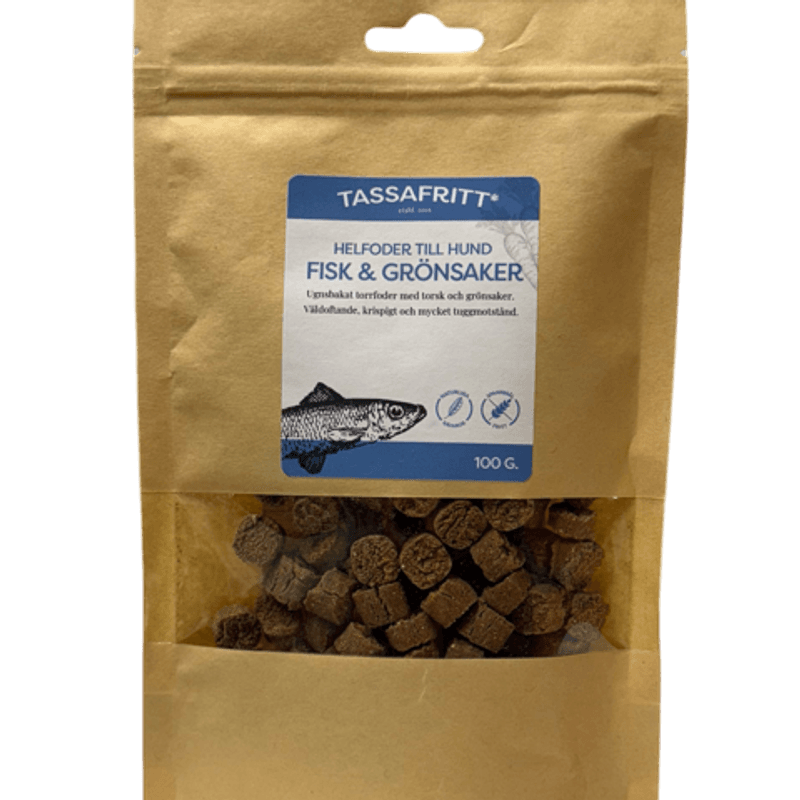 TassaFritt Tørrfor Fisk og Grønnsaker 100g