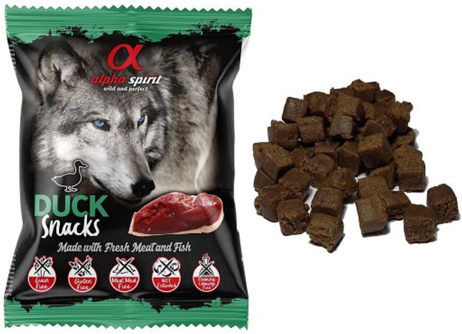 Hovedbilde AlphaSpirit Duck Snack 50g 