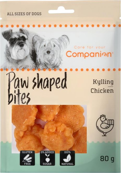 Hovedbilde Companion Paw Shape Bites Chicken 80g