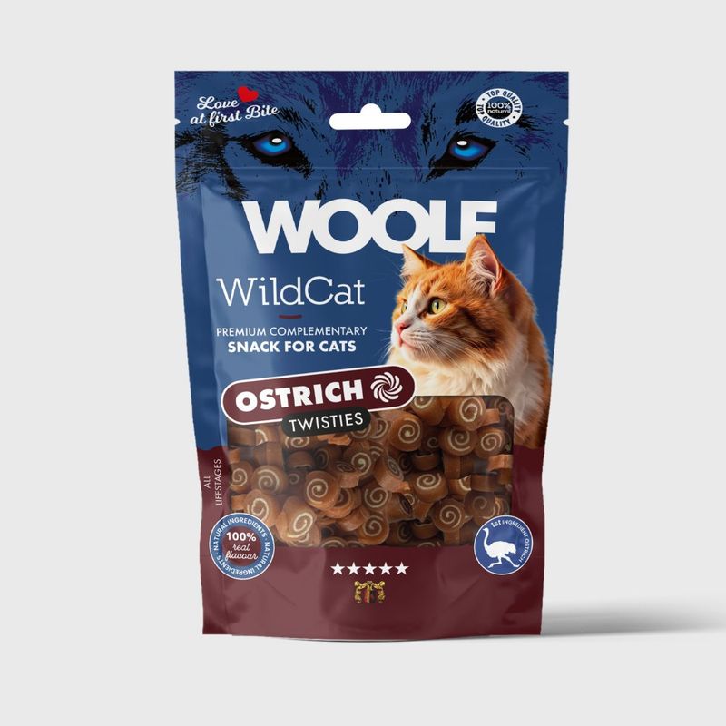 Woolf Wildcat Ostrich Twisties 50g
