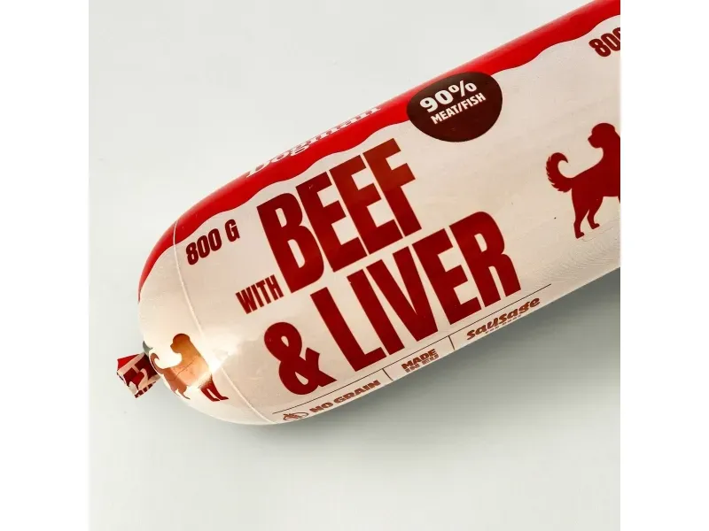 Beef & Liver Sausage 800g