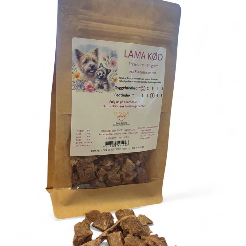 Barf - Frysetørket Lamakjøtt 50g
