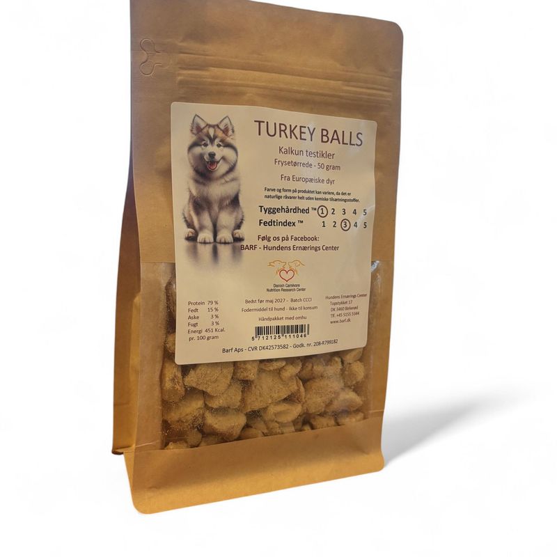 Barf - Frystørket Kalkun testikler 50g