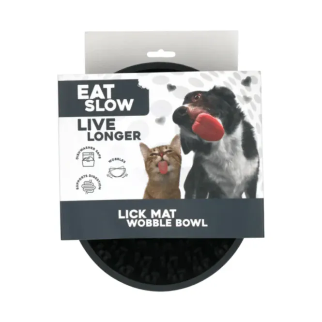 Hovedbilde Eat Slow Live Longer Lick Mat Wobble Bowl Grey